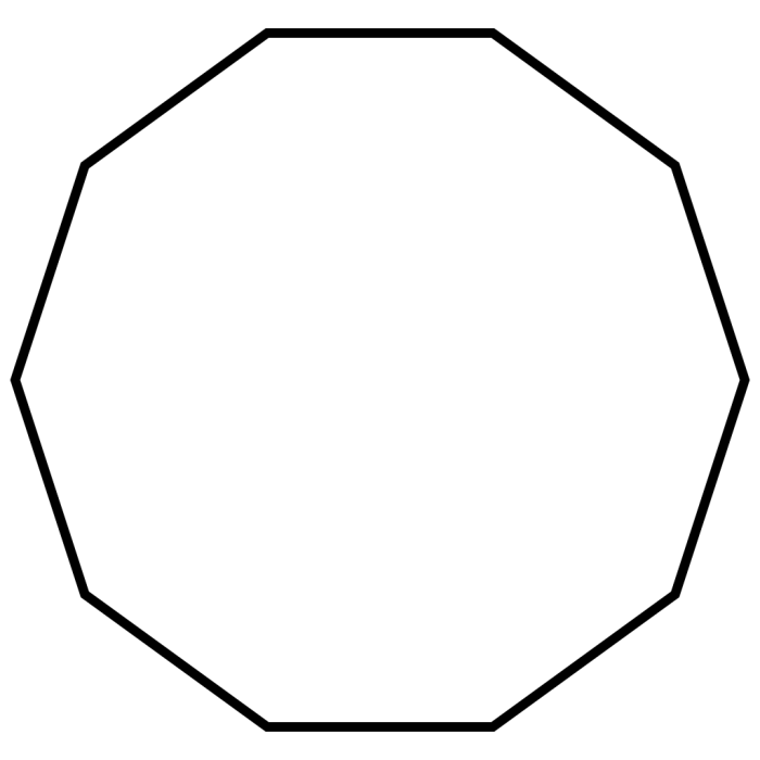 Shape with ten vertices crossword