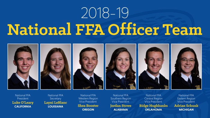 Ffa officer positions in order