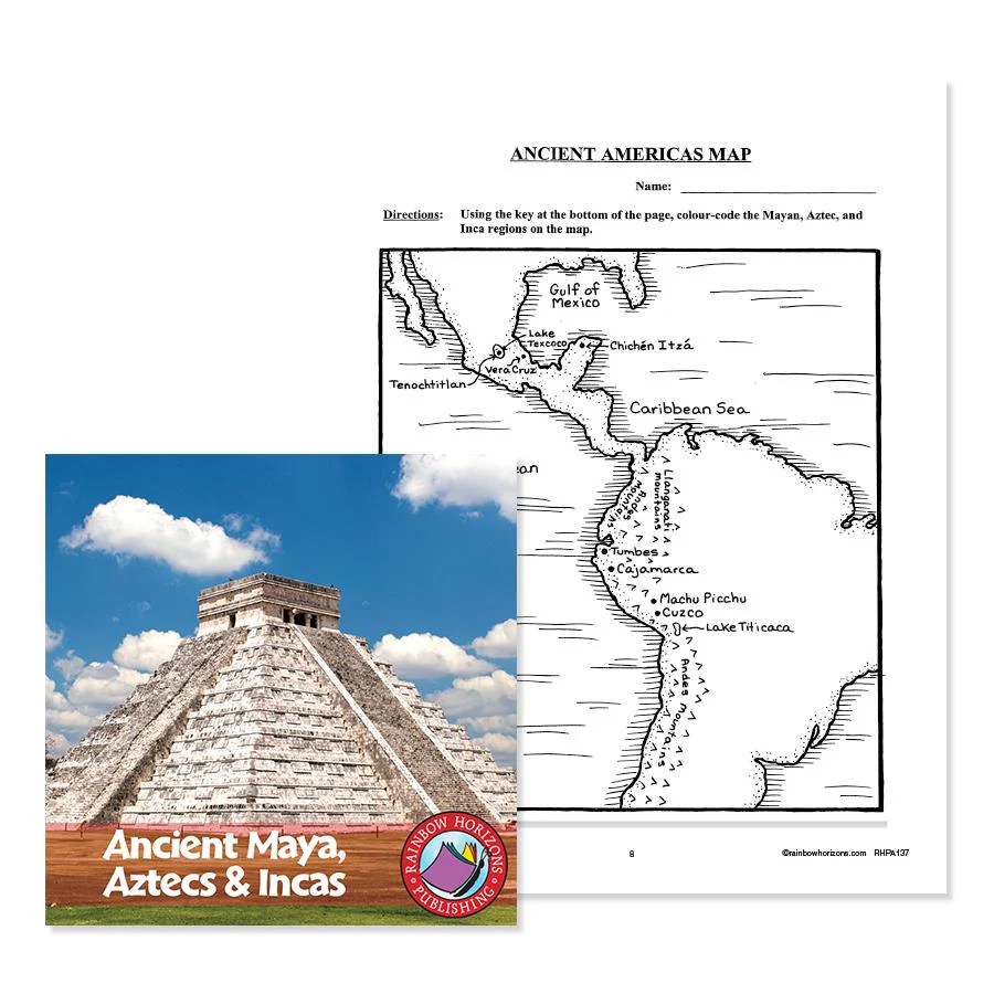 Aztec inca maya map handouts greg goods making fun handout history lesson pieces learning